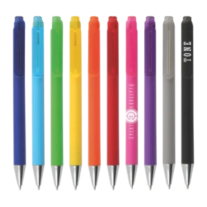 MANHATTAN balpen HC met gekleurde transparante clip